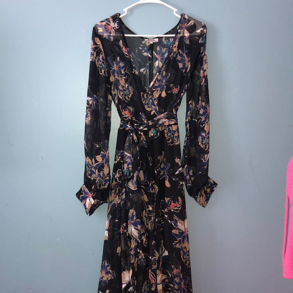 Flower Print  Maxi Dress